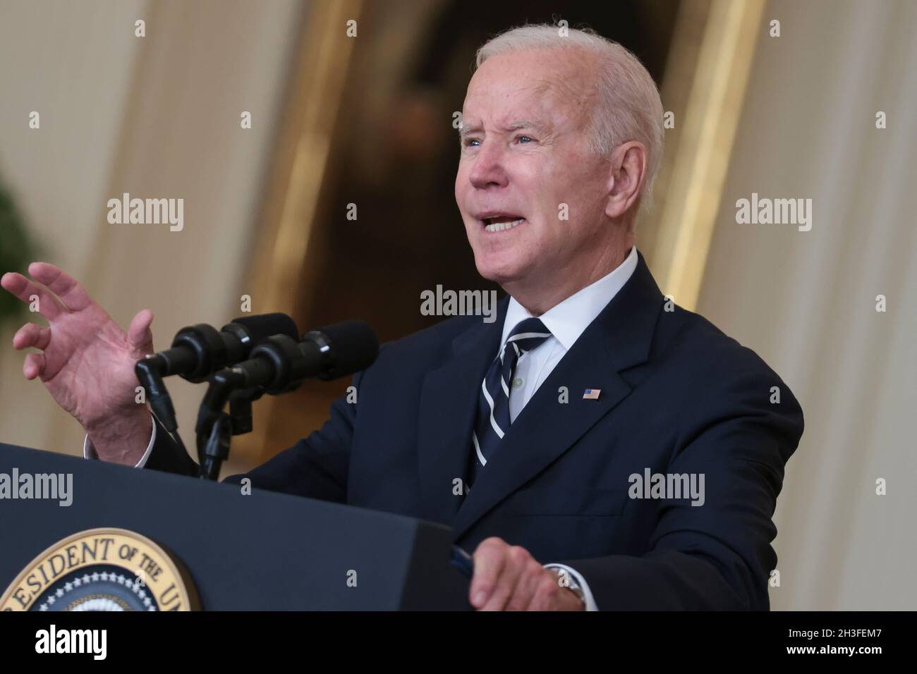 President Joe Biden delivers remarks on his revised Build Back Better ...