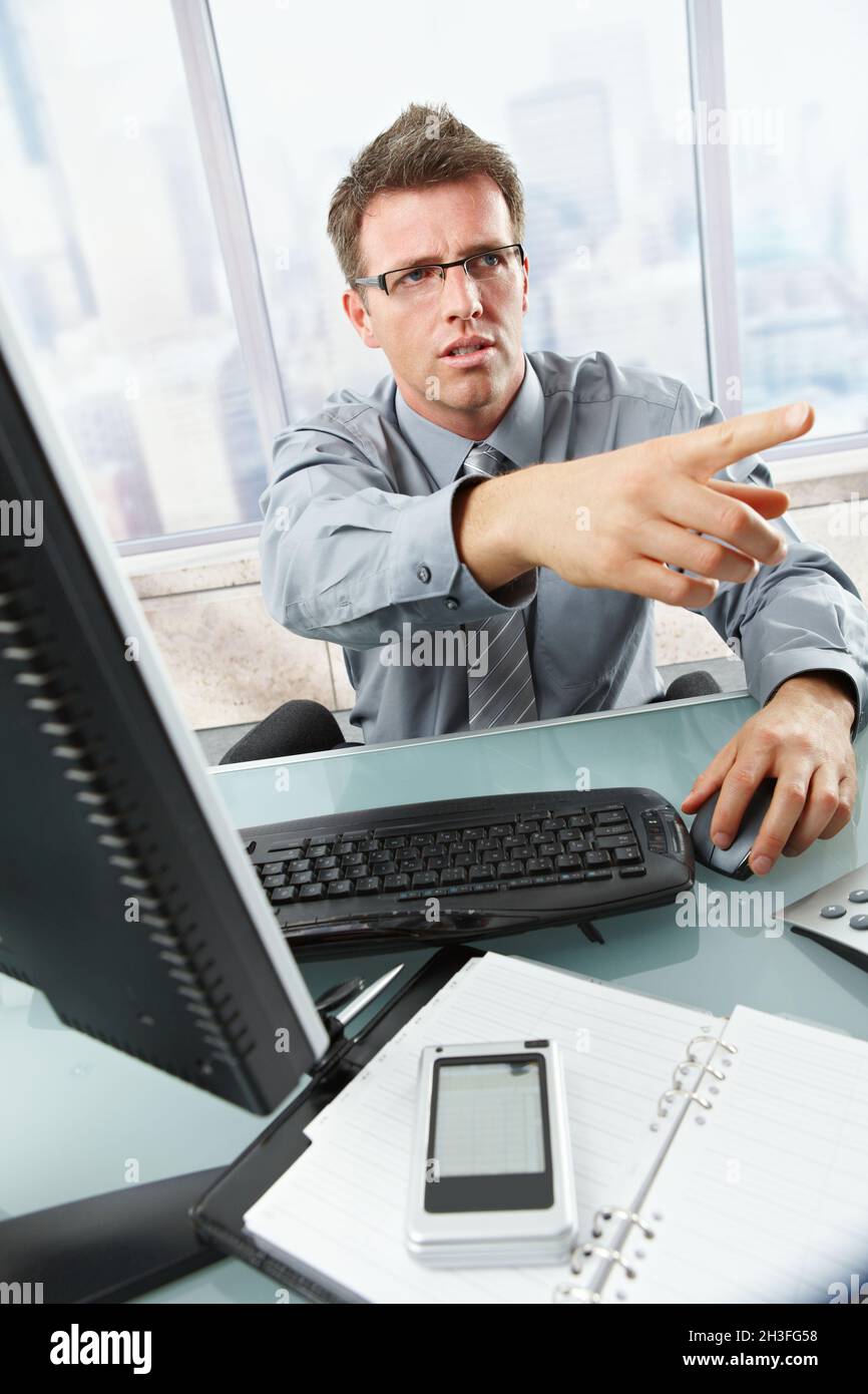 Vertical screen businessman office hi-res stock photography and images ...