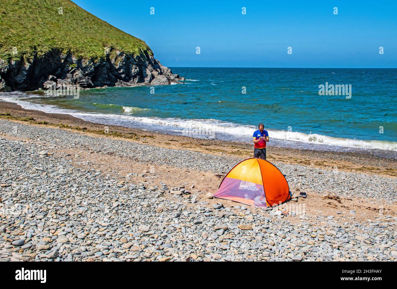 Cwmtydu Beach Cardigan Bay, Ceredigion, Wales. UK Stock Photo