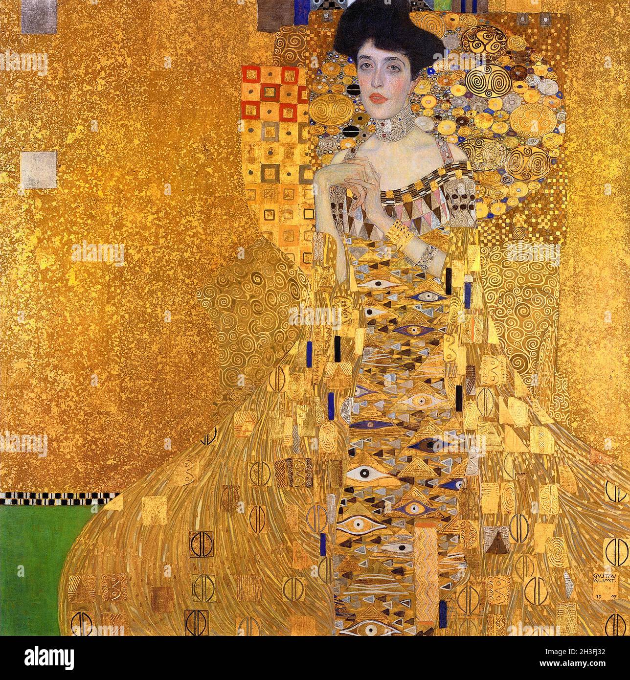 Gustav Klimt. Painting entitled 'Portrait of Adele Bloch-Bauer I (Adele Bloch-Bauer I)'  by Gustav Klimt (1862-1918), oil, silver and gold on canvas, 1907 Stock Photo
