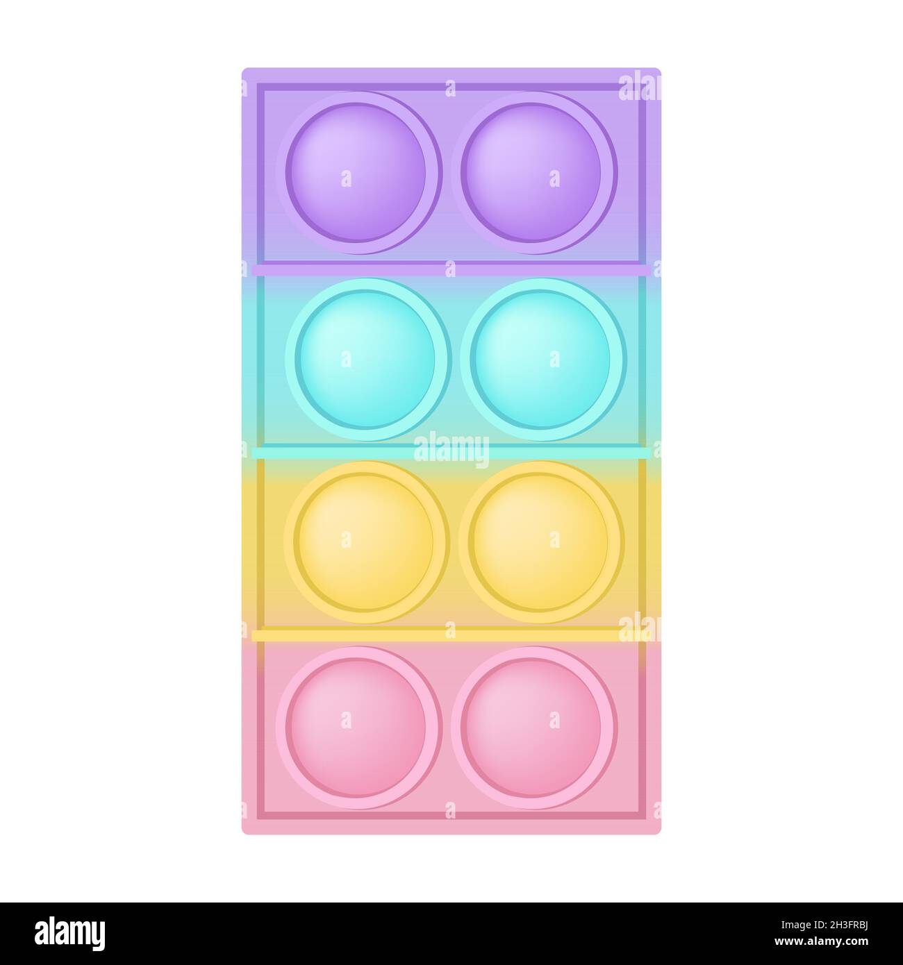 Popit figure rectangle as a fashionable silicon toy for fidgets ...