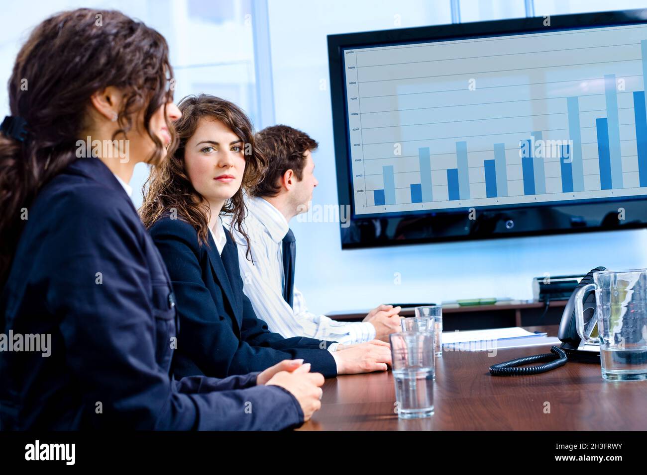 Businessteam having meeting Stock Photo