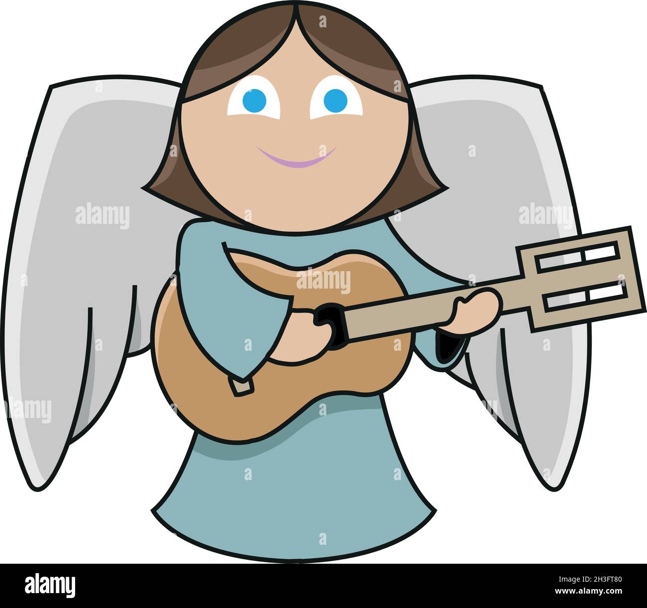 Включи play angel. Ангел с гитарой.