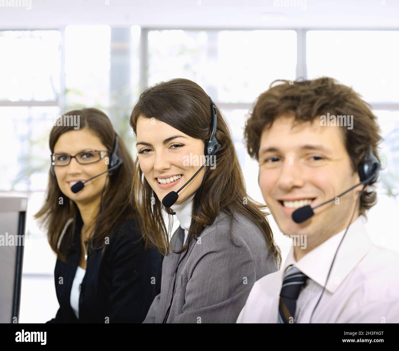 Customer service operators Stock Photo
