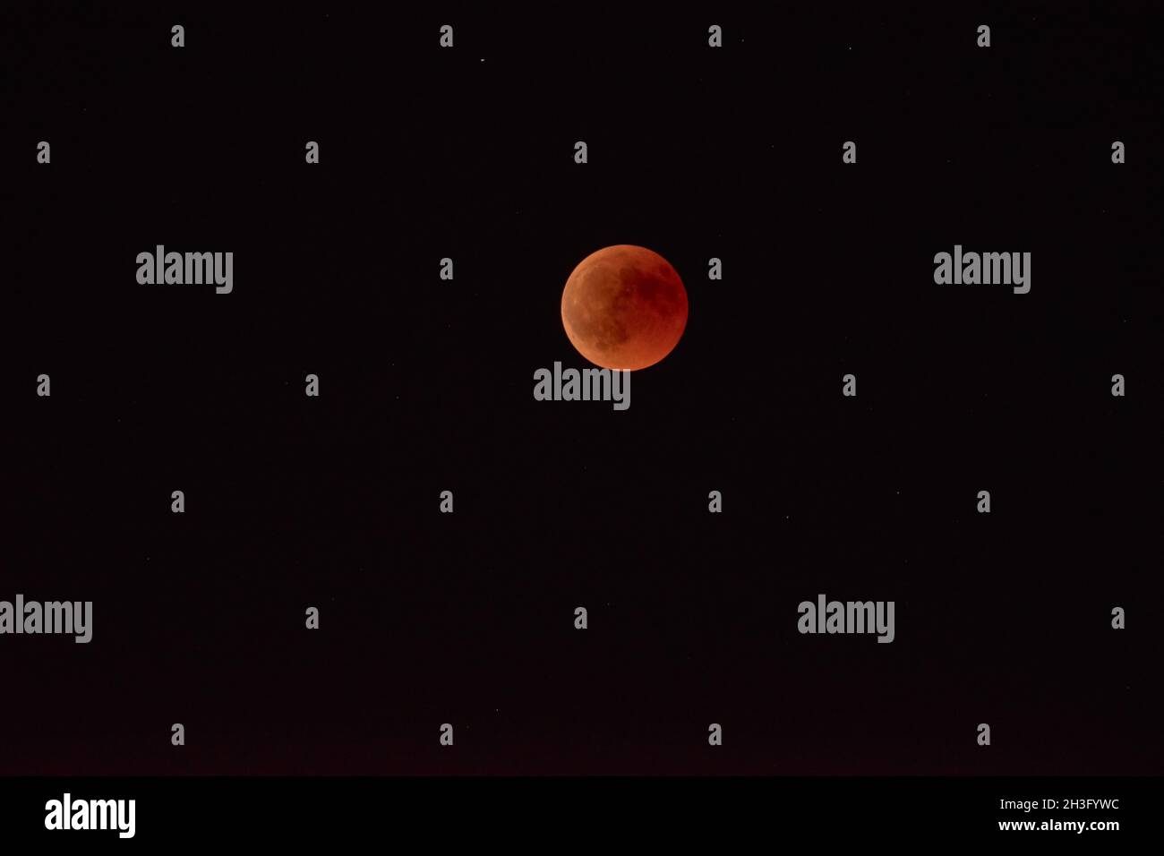 Super blood moon full eclipse with night sky Stock Photo - Alamy