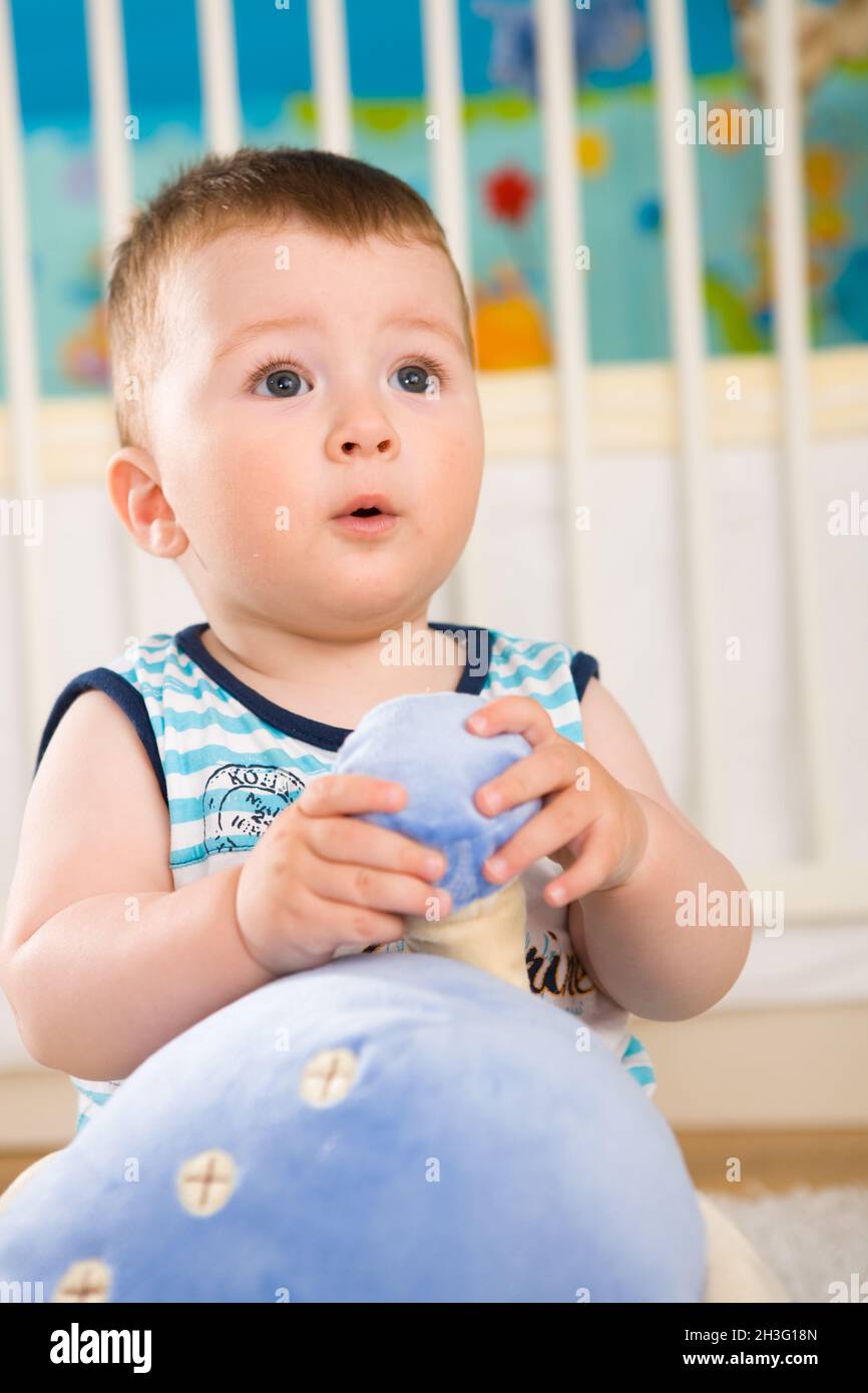 Baby at home Stock Photo