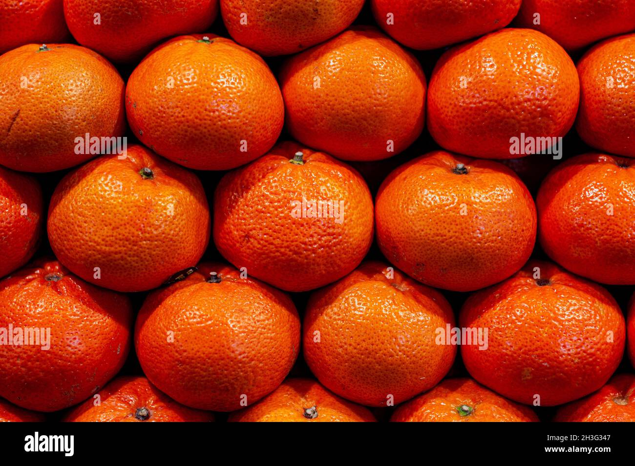 Mercat de Sant Josep, Oranges at a stall in the Boqueria market in Barcelona, Catalonia, Spain Stock Photo