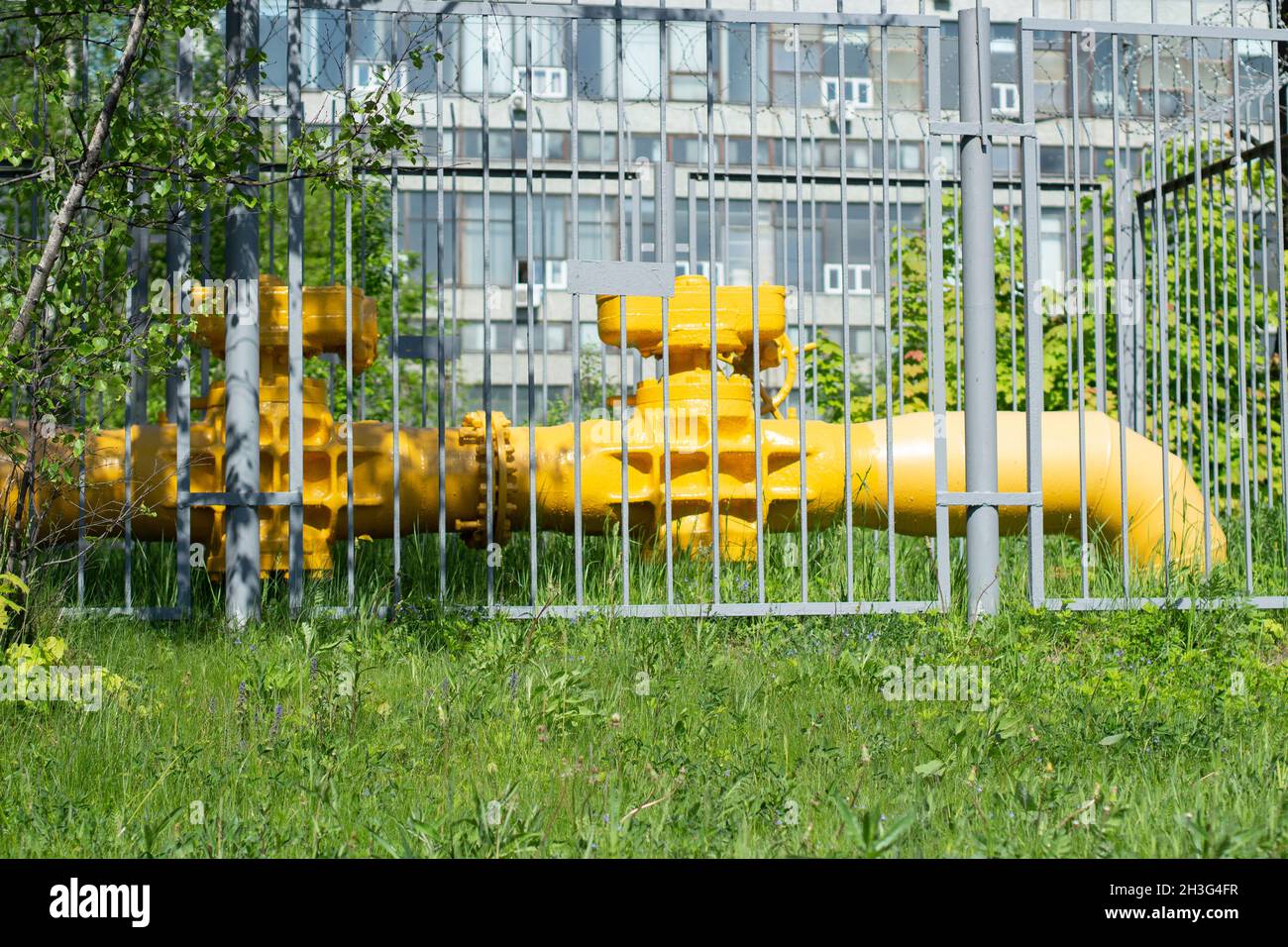 Gas pipe. Gas pipeline unit. Urban infrastructure. Gas supply hydrant Stock Photo Alamy Gas pipe. Gas pipeline unit. Urban infrastructure. Gas supply hydrant Stock Photo Alamy