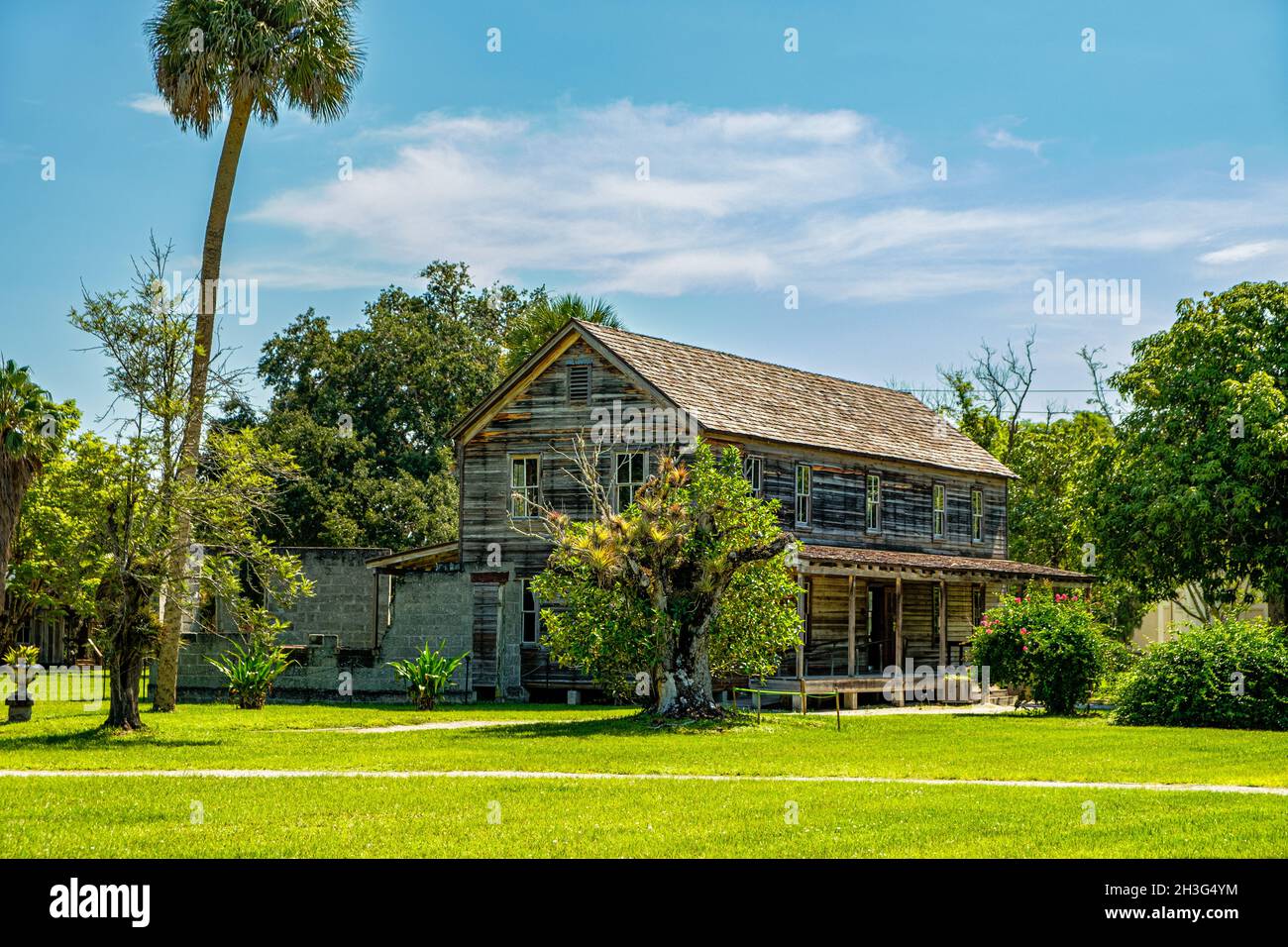 Founders House, Koreshan State Park, Corkscrew Road, Estero, Florida Stock Photo