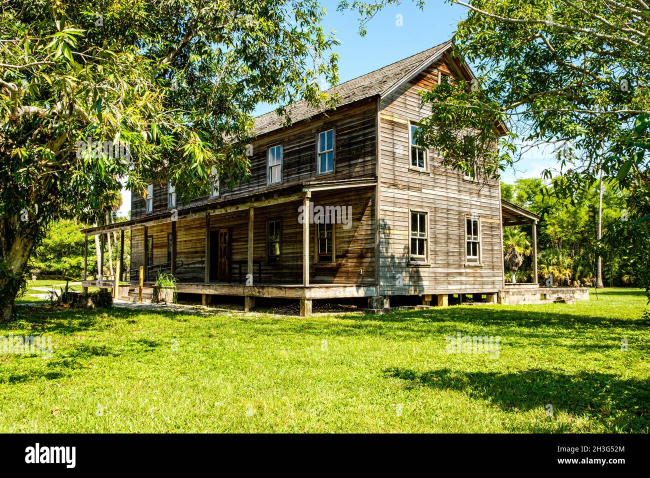 Founders House, Koreshan State Park, Corkscrew Road, Estero, Florida Stock Photo