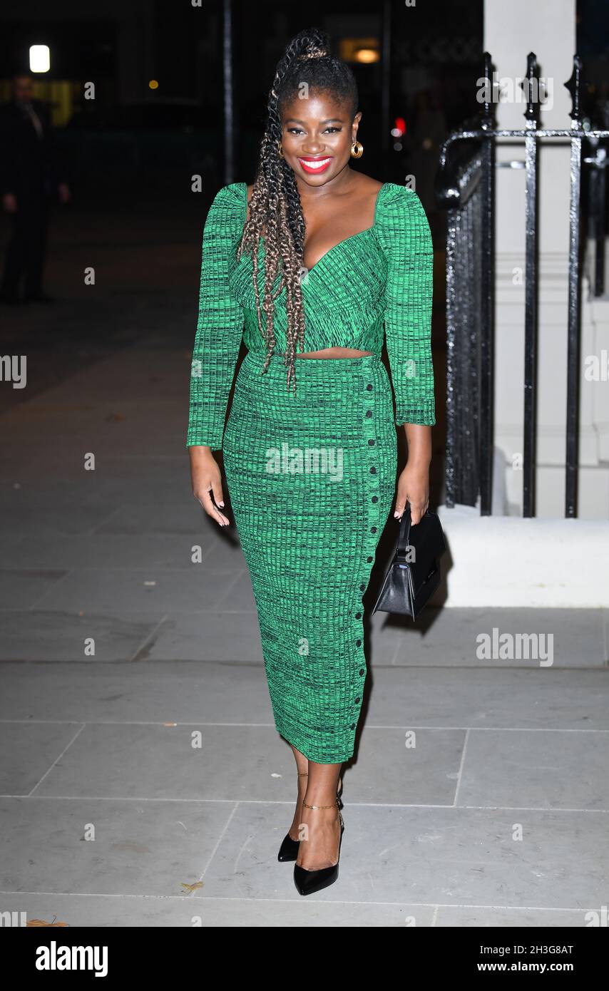 London, UK. 28th Oct, 2021. October 28th, 2021. London, UK. Clara Amfo