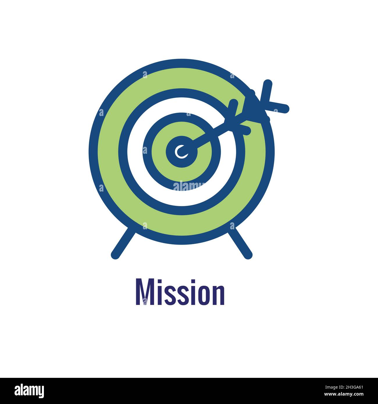 Mission icon to use w Core Values and Mission Statements Stock Vector