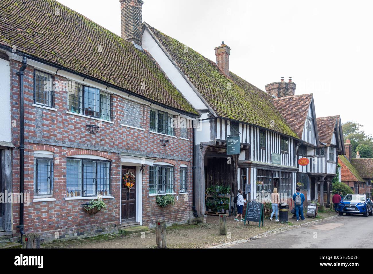 Period buildings, Chiddingstone Road, Chiddingstone, Kent, England, United Kingdom Stock Photo