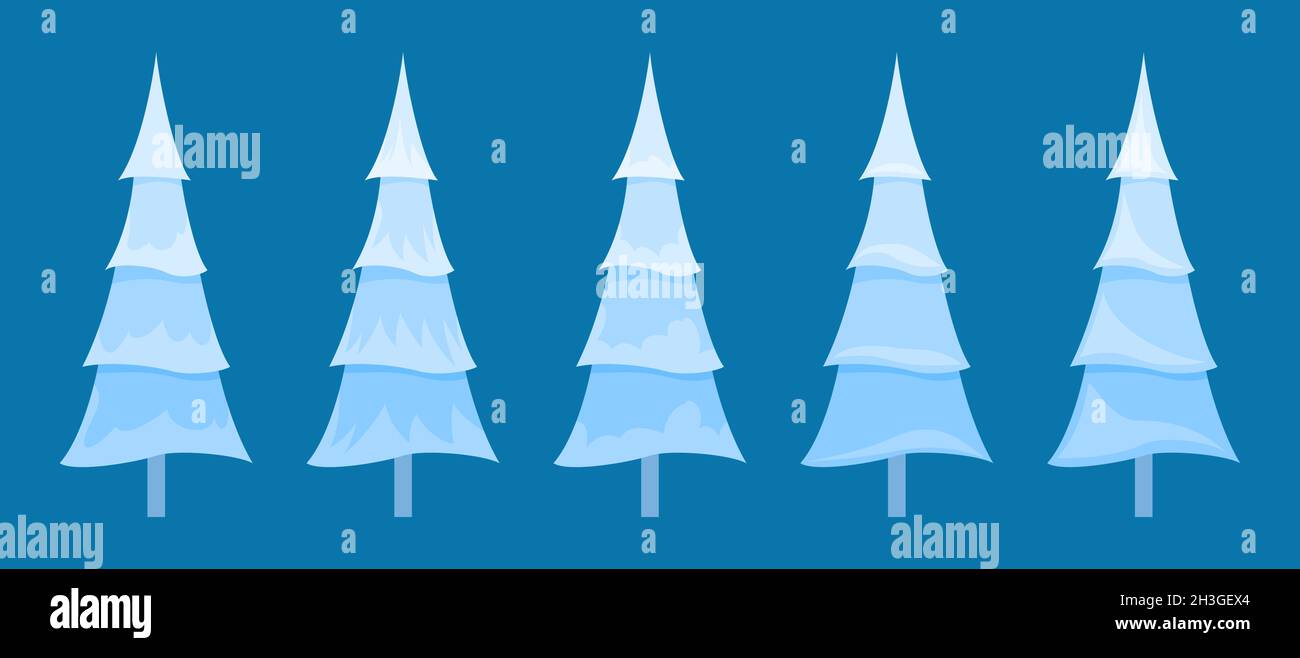 Fir trees set Stock Vector Image & Art - Alamy