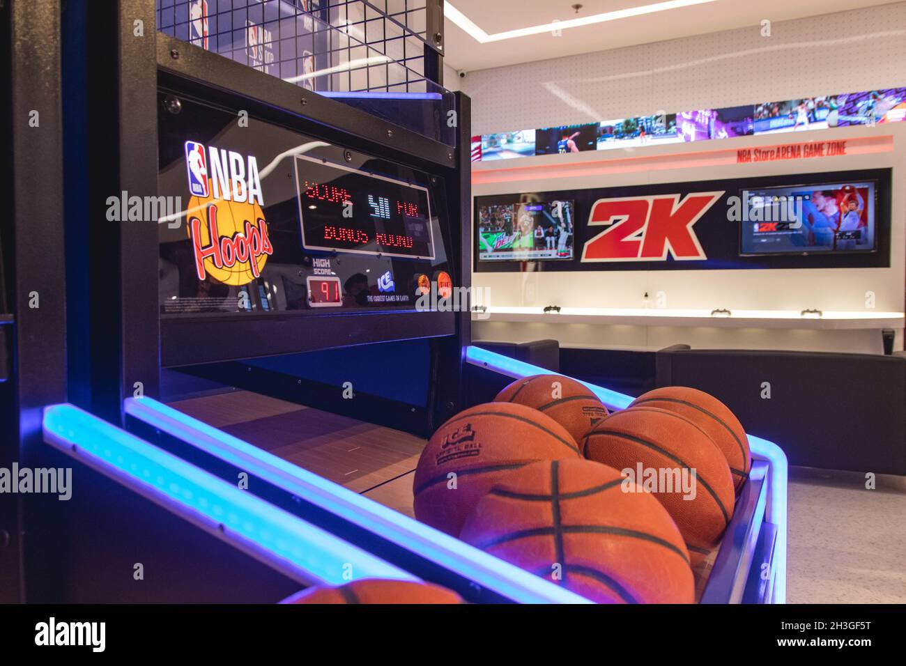 An NBA Store was inaugurated at the Morumbi Town Mall, in São Paulo,  Brazil, on October 28, 2021. The store, themed on the North American  basketball league, is NBA's largest franchise in