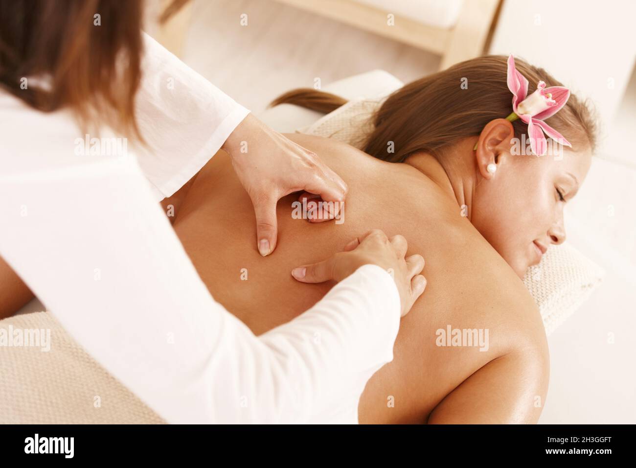 Massage treatment Stock Photo