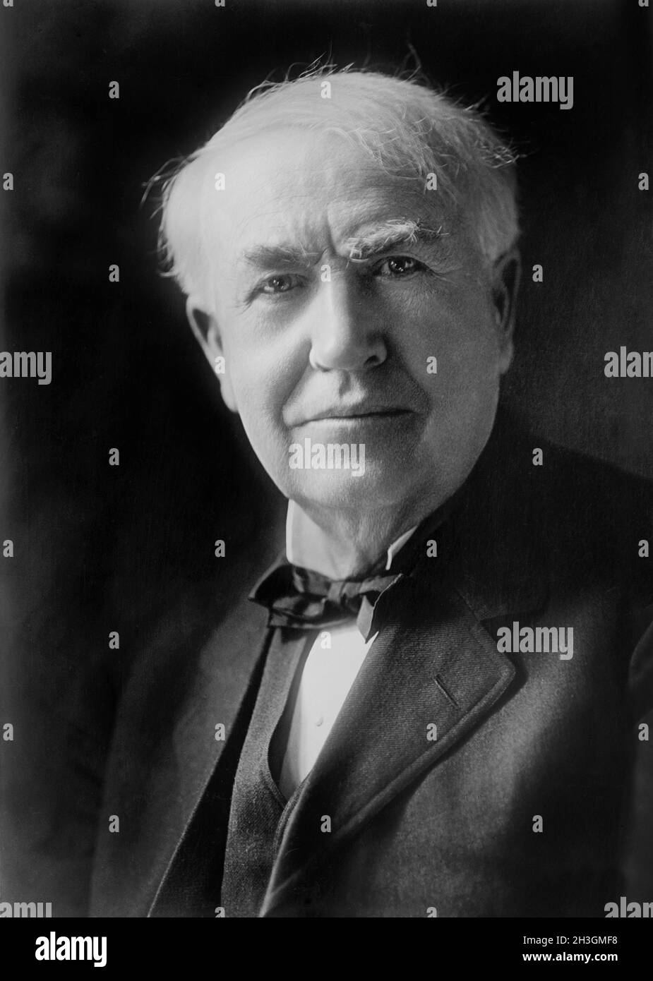 Thomas Alva Edison (1847-1931), American Inventor, head and shoulders Portrait, Detroit Publishing Company, 1920 Stock Photo