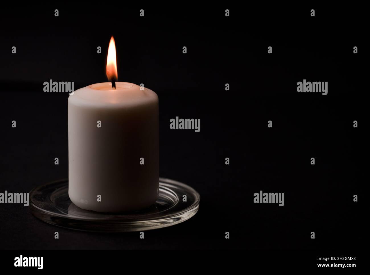 Cup of Tea with Hot Smoke and Lit Candle. on the Desk at Home, Power Outage  (focus on Cup). Stock Photo - Image of flame, evening: 233286940