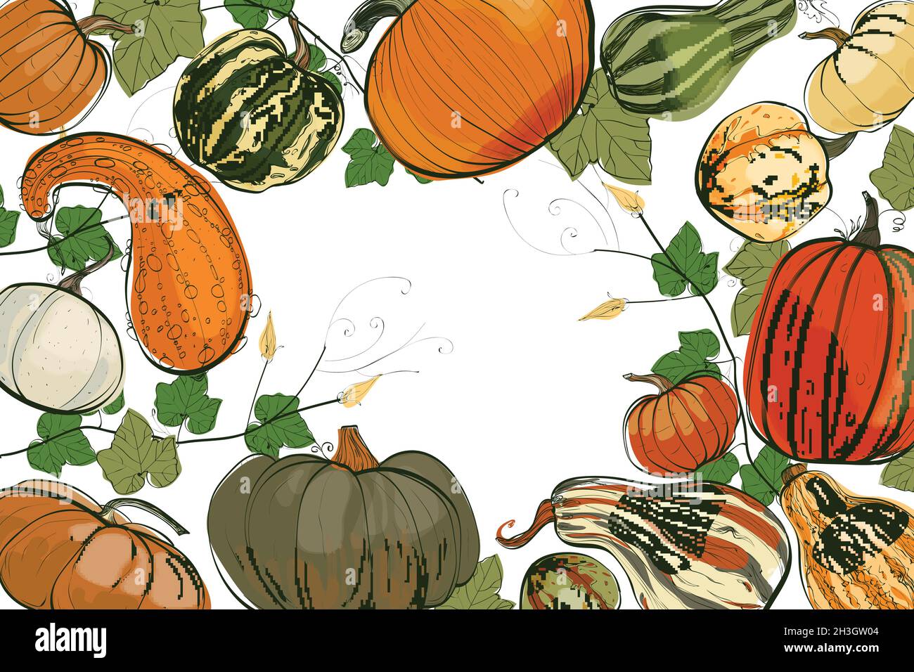 halloween pumpkins background design vector illustration Stock Vector ...