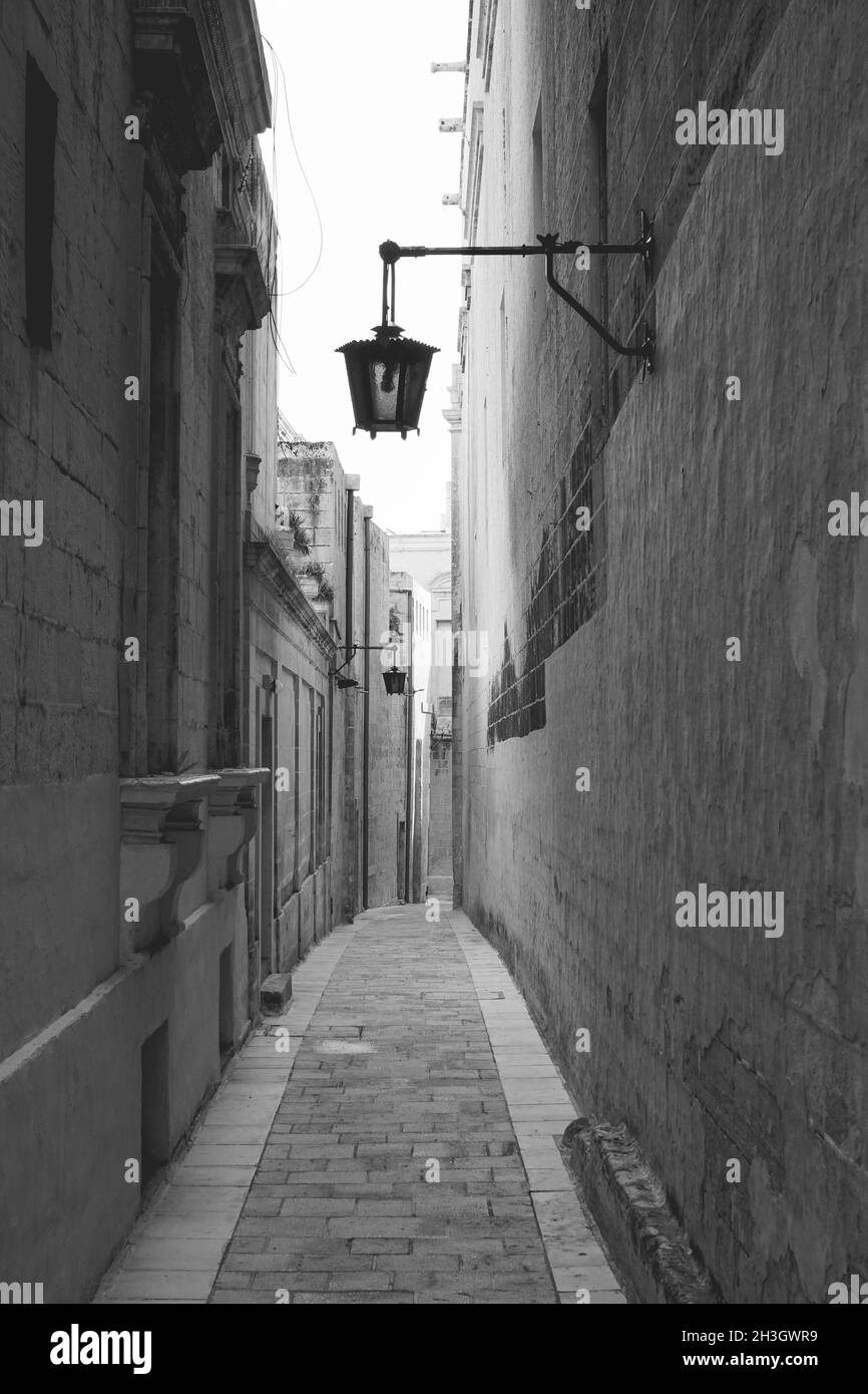 Alley of malta Black and White Stock Photos & Images - Alamy