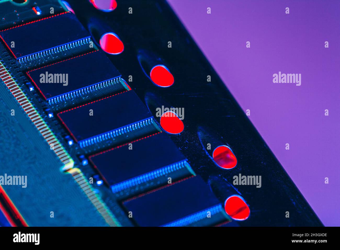 computer random access memory (RAM) close up Stock Photo