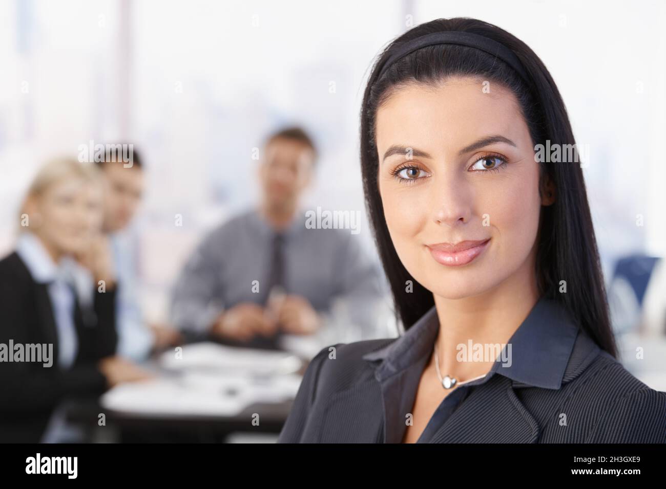 Portrait of smiling businesswoman Stock Photo