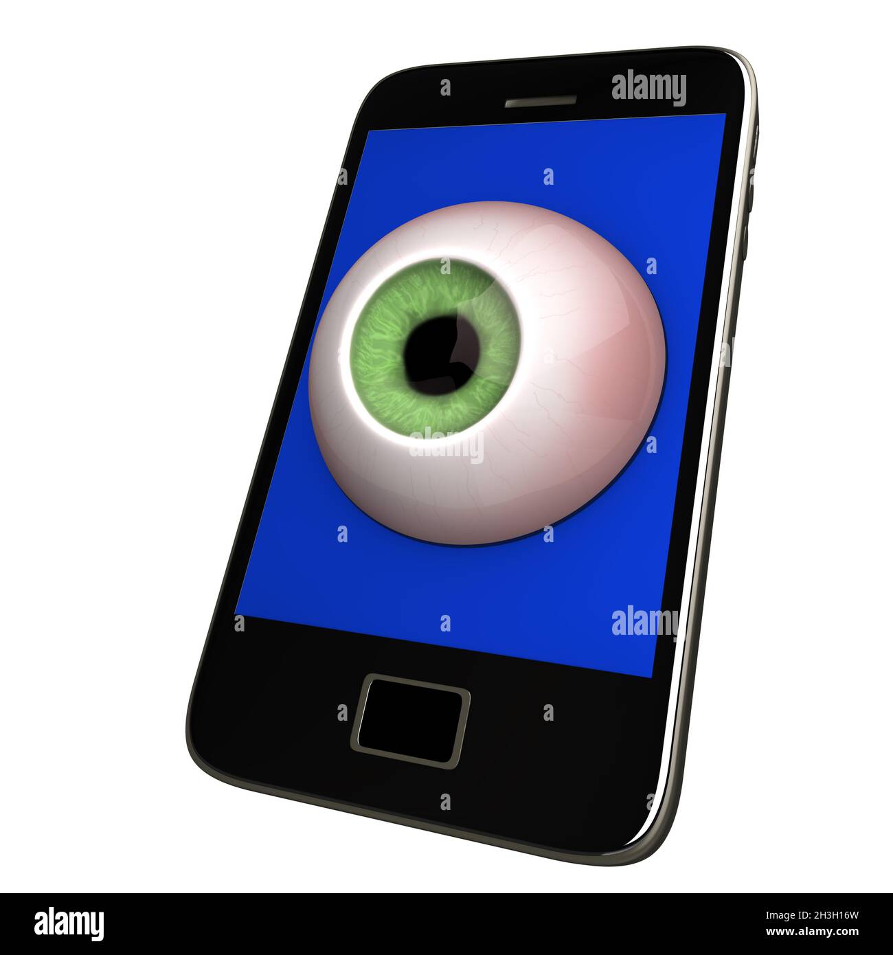 Smartphone With Eye Stock Photo - Alamy