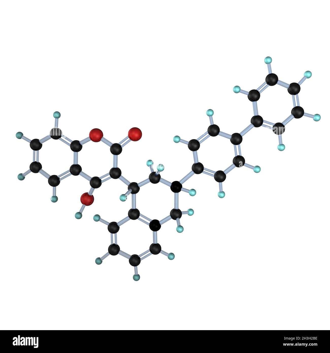 Molecule Difenacoum Stock Photo