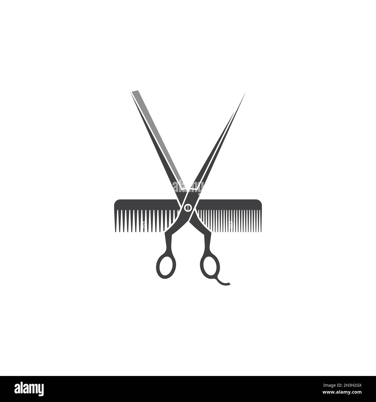barber shop Vector icon design illustration Template Stock Photo - Alamy
