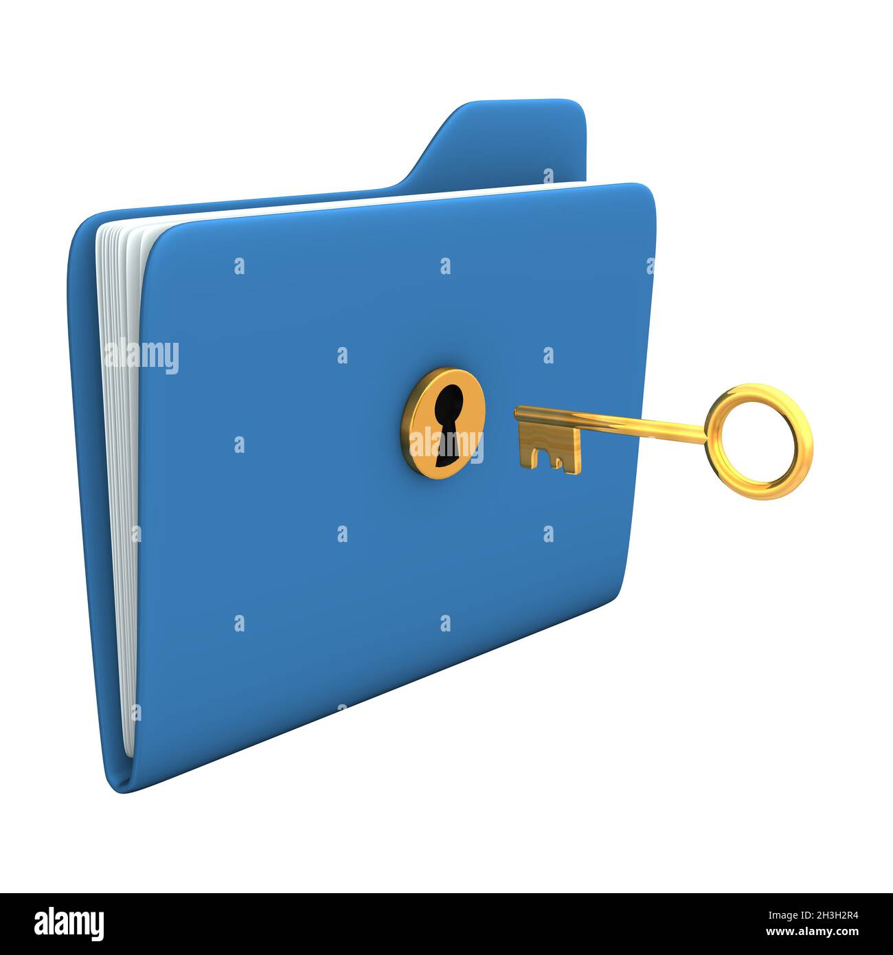 Folder Golden Key Stock Photo Alamy