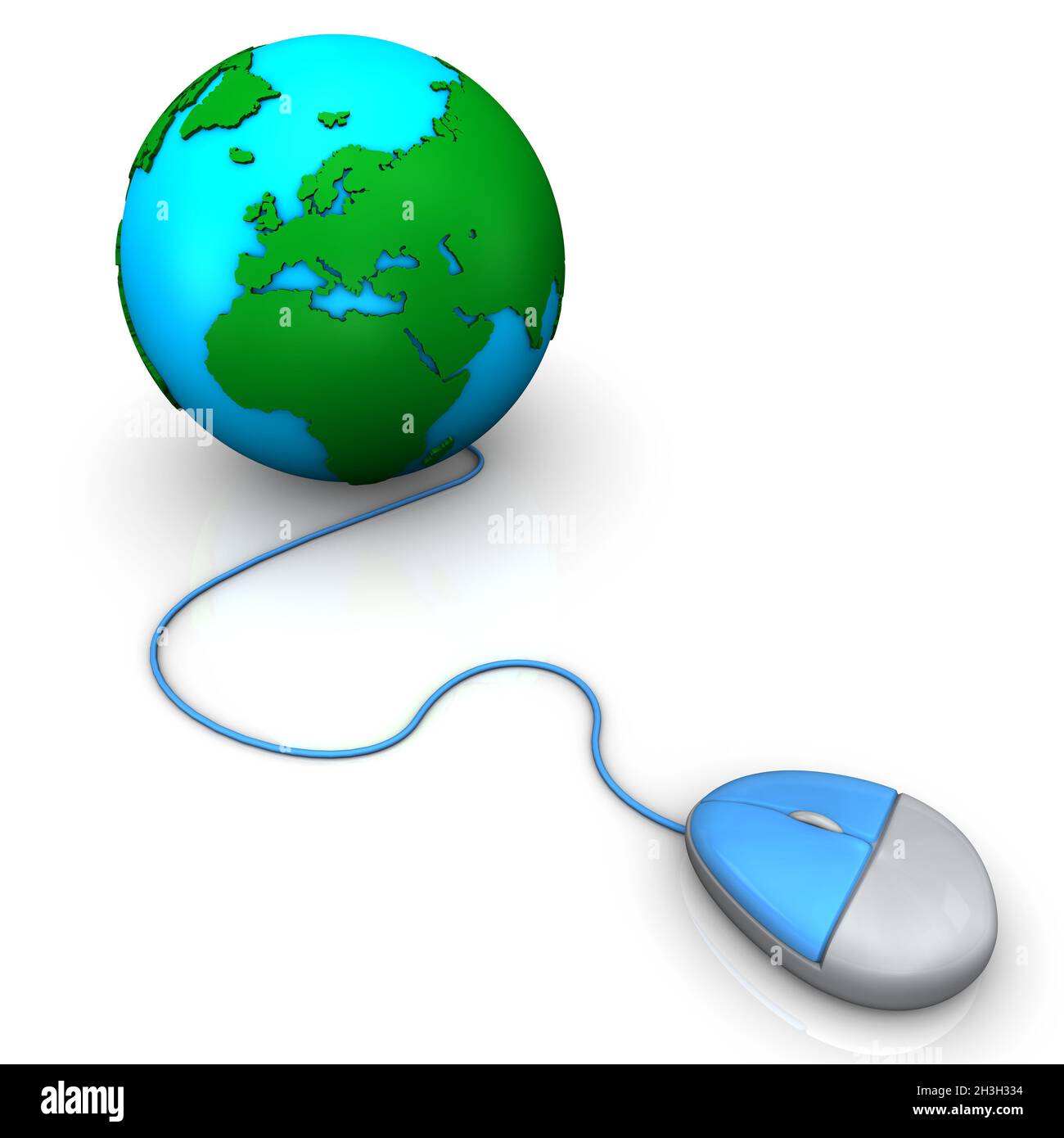 PC Mouse Globe Stock Photo Alamy