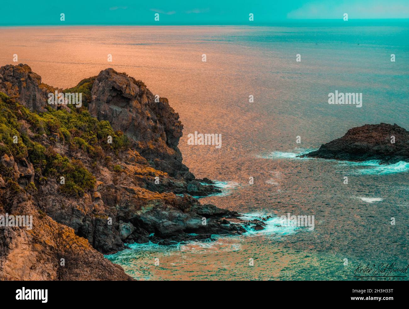 beach and rocks Stock Photo