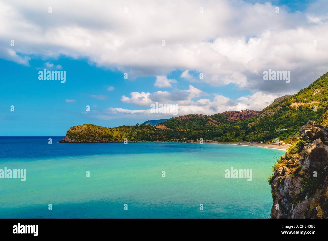 beach and rocks Stock Photo