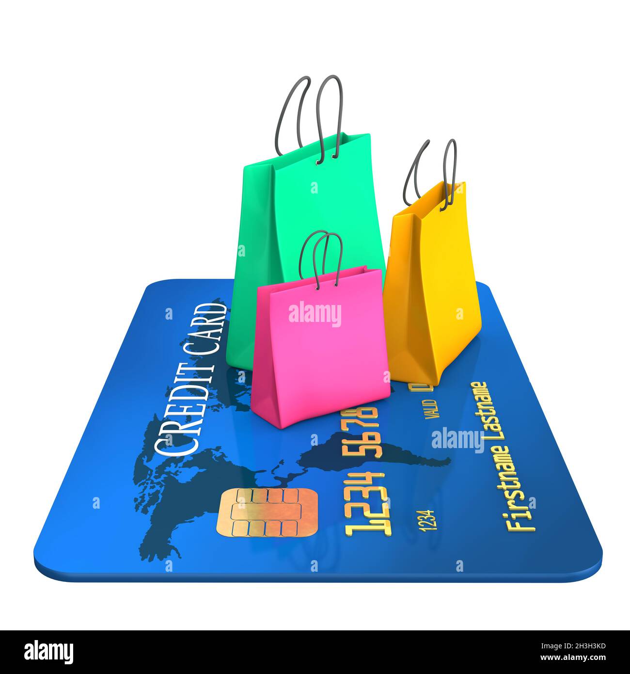 Credit Card Shopping Stock Photo