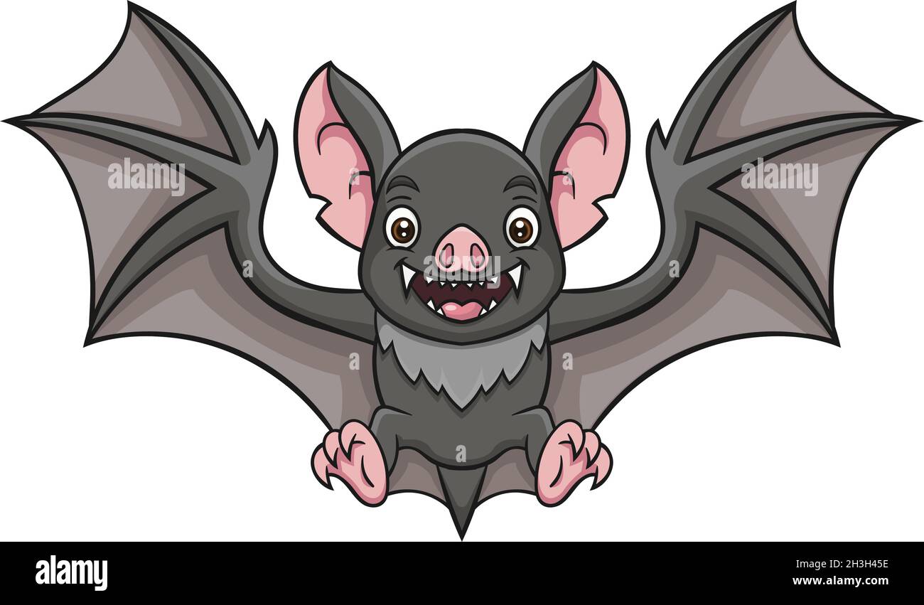 Bat with ears flying Stock Vector Images Alamy