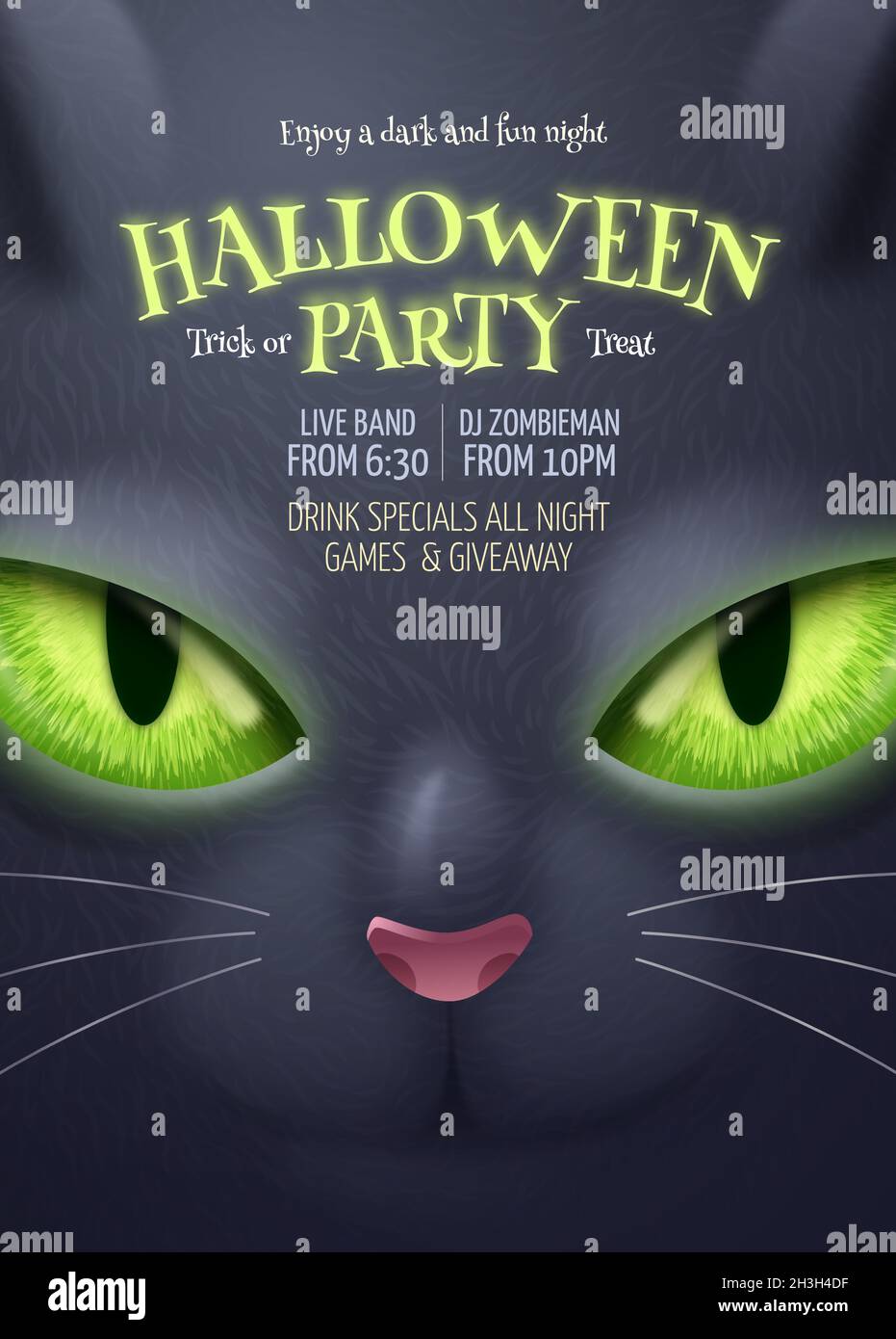 realistic halloween party vertical poster template vector design ...