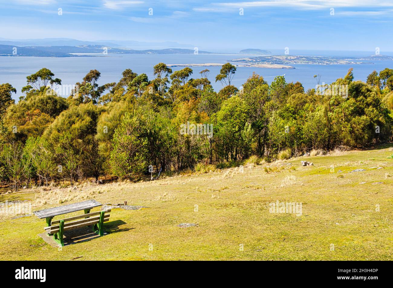 View from the Mount Nelson Signal Station - Hobart, Tasmania, Australia Stock Photo