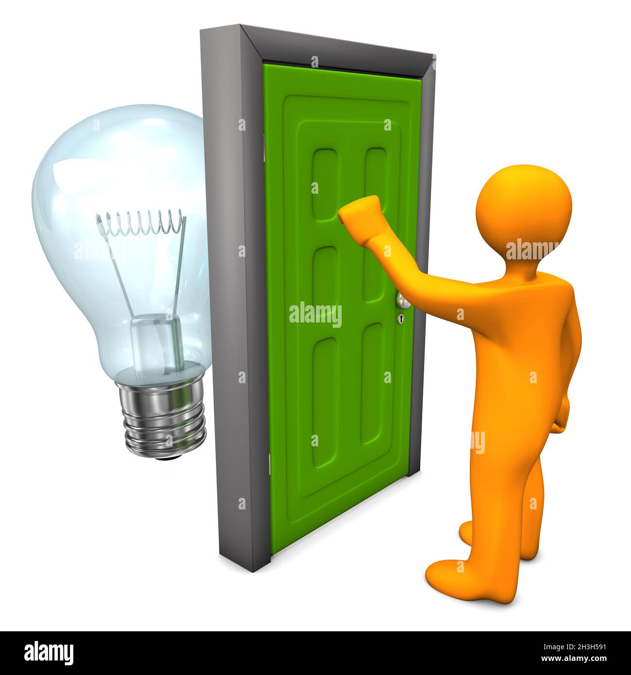 Manikin Door Bulb Stock Photo