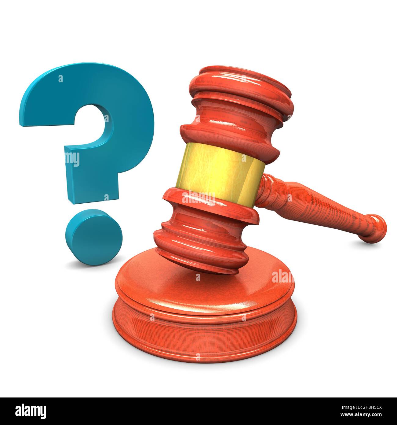 Auction Hammer Question Stock Photo Alamy