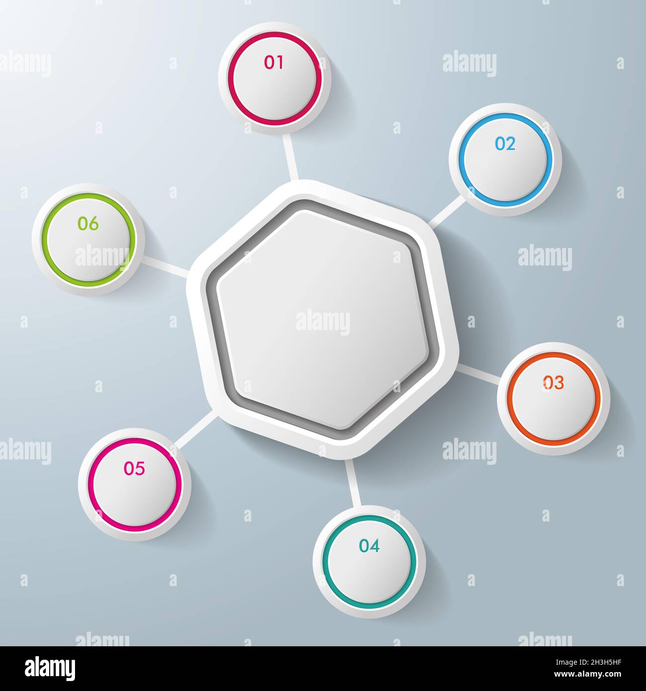 Light crossing infographics template with six diversity options in various  colors. Multipurpose infographic template with several branchings on light  Stock Vector Image & Art - Alamy