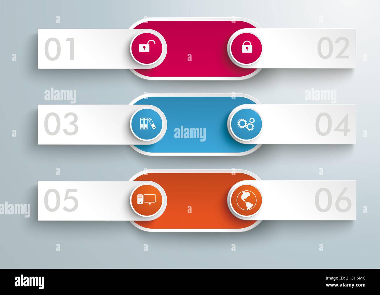 Two Rounds For Banner Double Round Banners 6 Options PiAd Stock Photo - Alamy