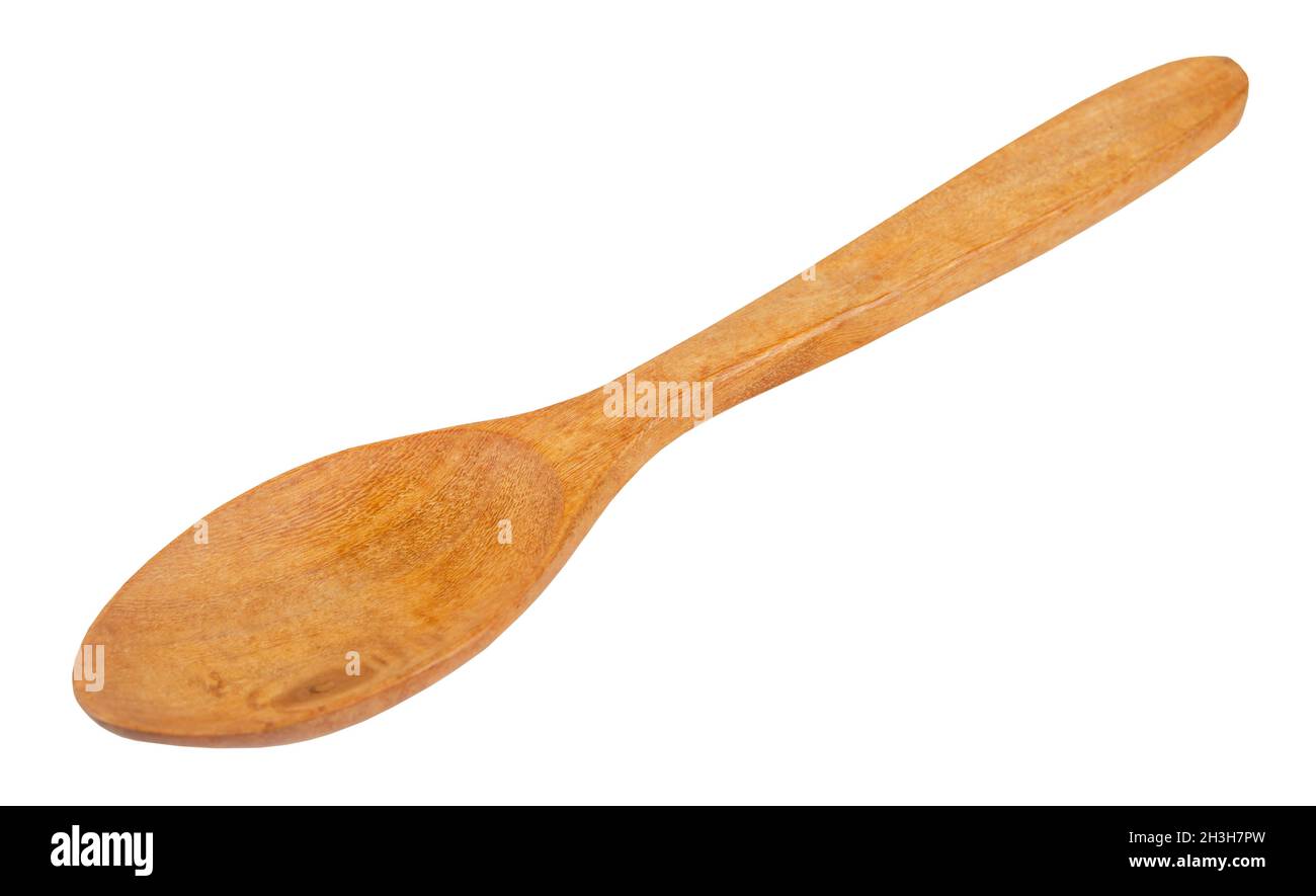 Wooden spoon isolated on a white background, save clipping path Stock ...