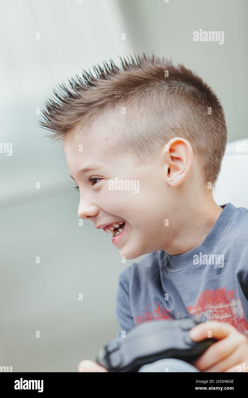 Spiky hair boy hi-res stock photography and images - Alamy
