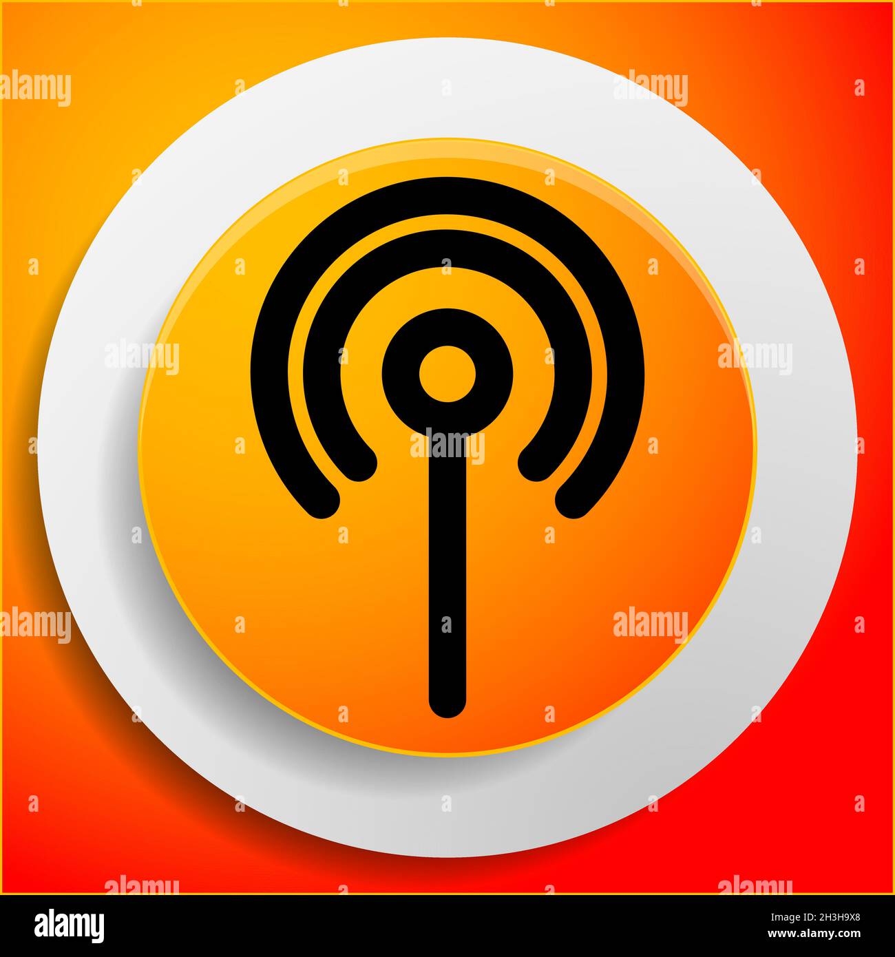 Cordless / Wireless connection, Wifi signal symbol, icon for telecom,  telecommunication themes - stock vector illustration, clip-art graphics  Stock Vector Image & Art - Alamy