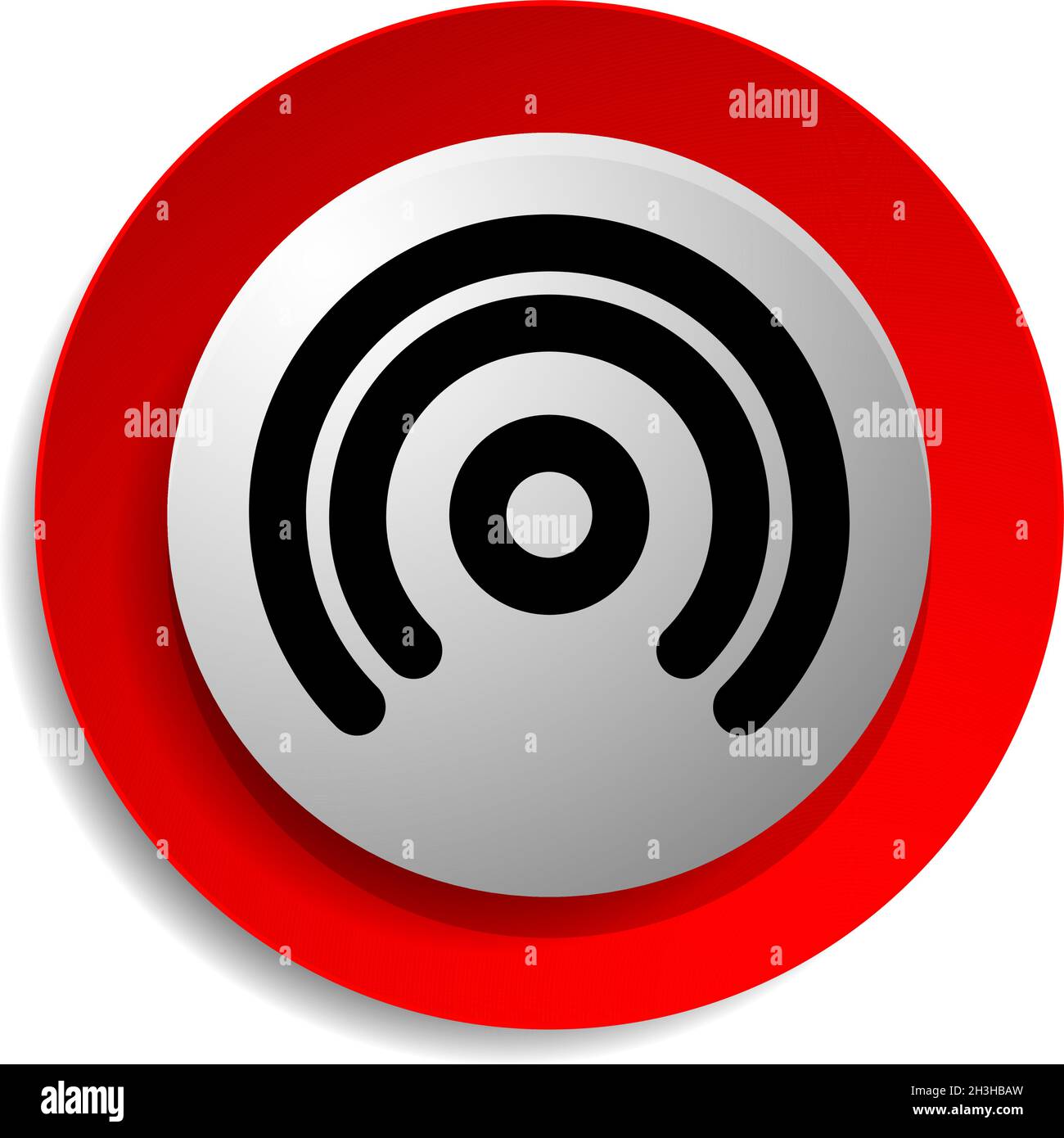 Cordless / Wireless connection, Wifi signal symbol, icon for telecom ...