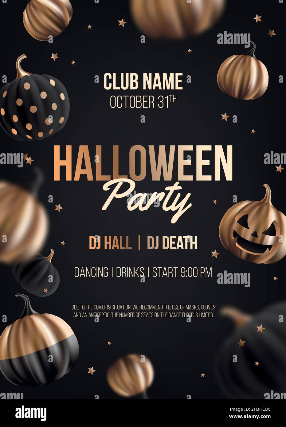 realistic halloween party vertical poster template vector design ...