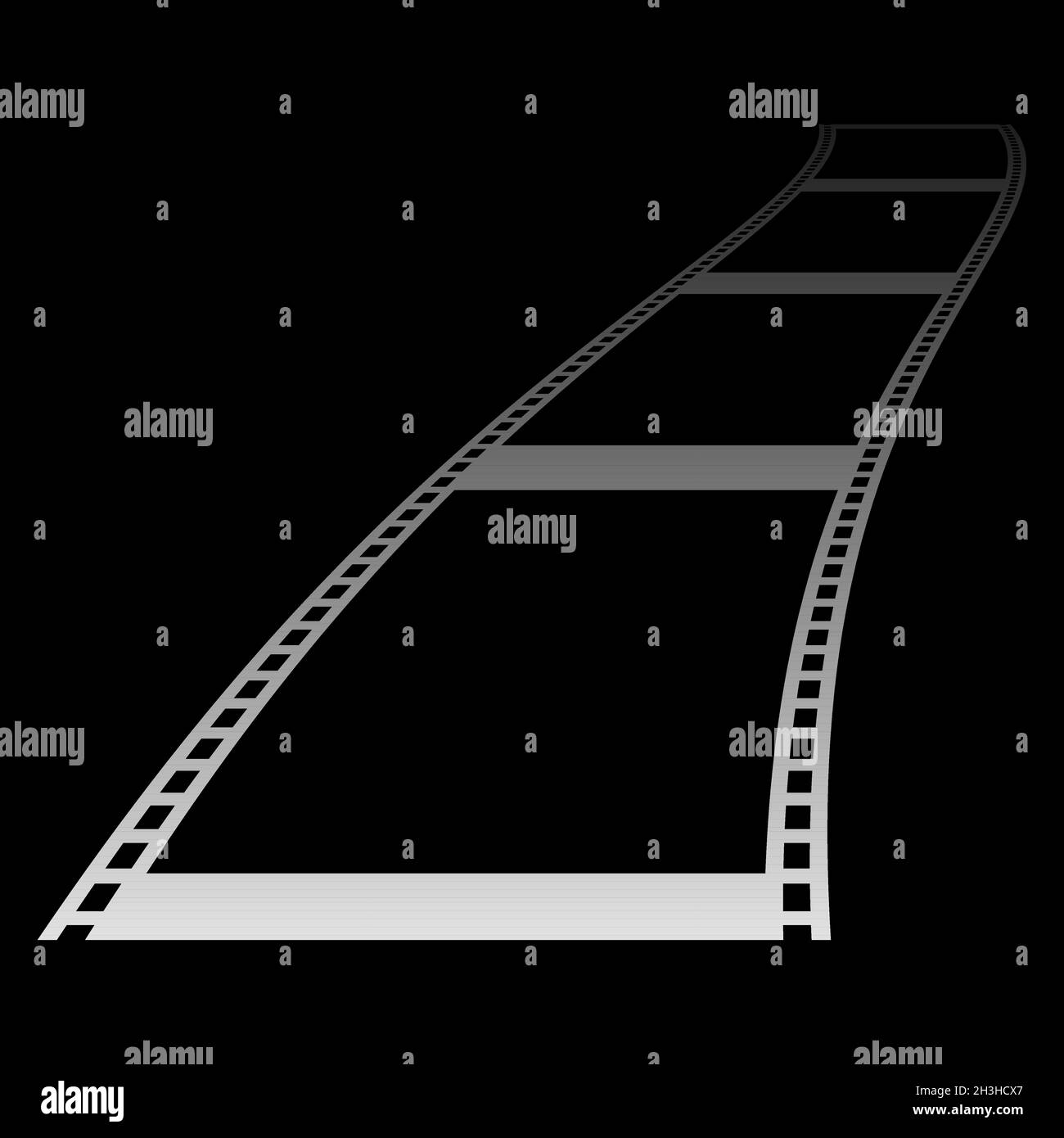 Photo / film strip silhouette. Illustration for photography