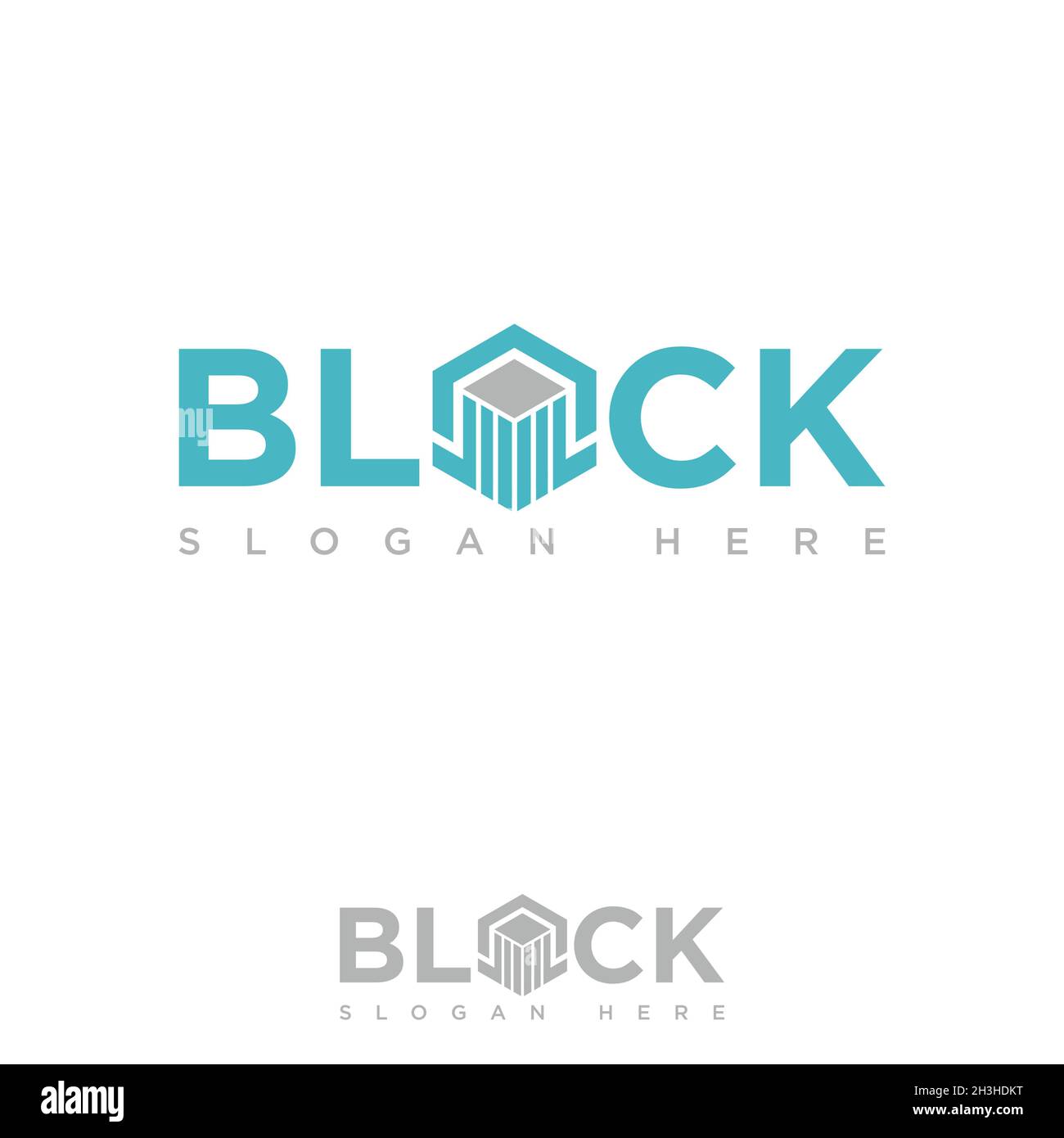 Block letter with O shape hexagon for your best business symbol. Vector ...
