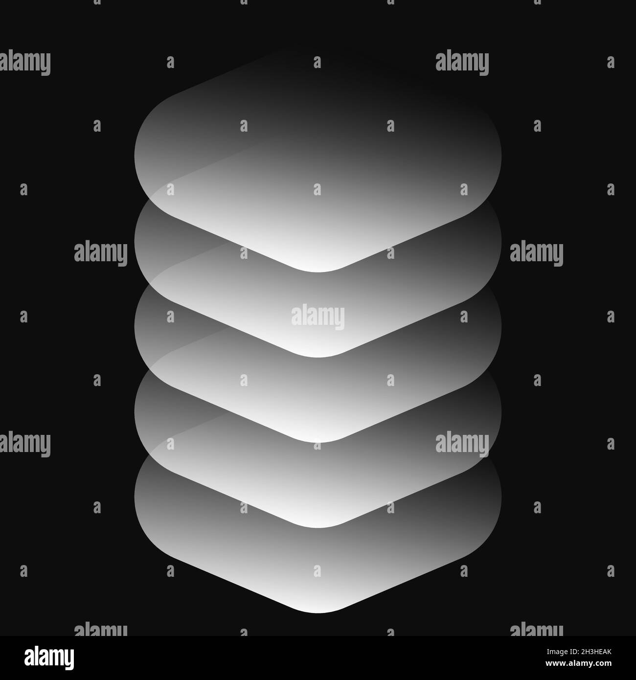 Stacked tower abstract server, HDD, hosting or building construction ...