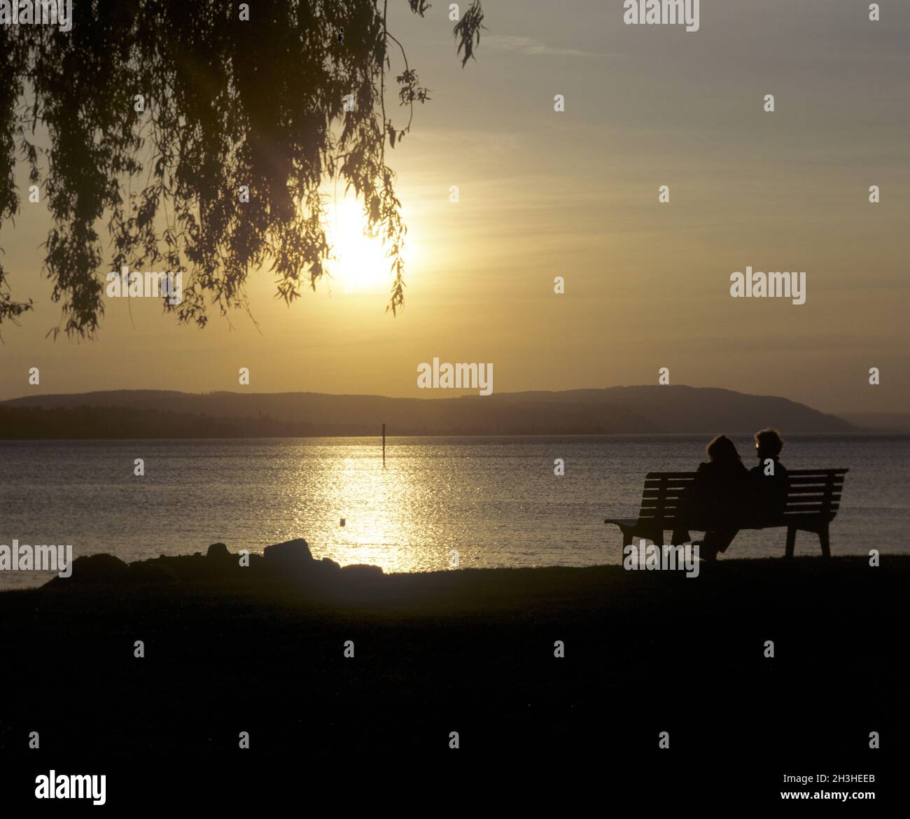 Evening atmosphere, Lake Constance Stock Photo